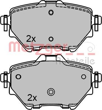 Metzger 1170798 - Brake Pad Set, disc brake autospares.lv