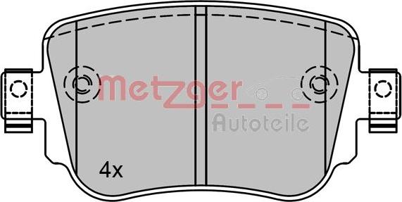 Metzger 1170792 - Brake Pad Set, disc brake autospares.lv
