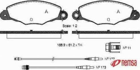 Metzger 1170743 - Brake Pad Set, disc brake autospares.lv