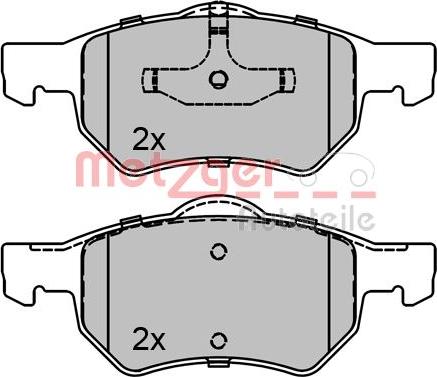 Metzger 1170756 - Brake Pad Set, disc brake autospares.lv