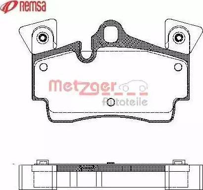 Metzger 1170762 - Brake Pad Set, disc brake autospares.lv