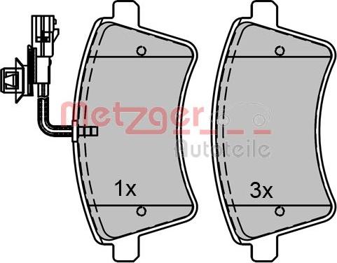 Metzger 1170776 - Brake Pad Set, disc brake autospares.lv