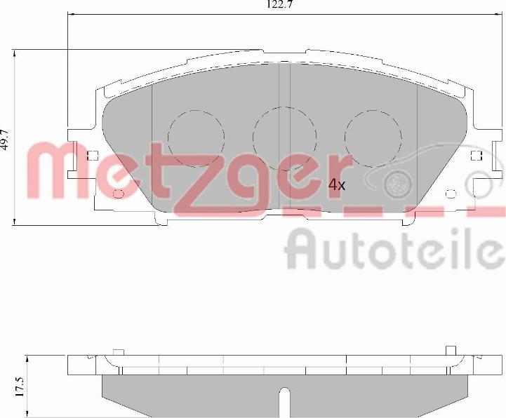 Metzger 1170772 - Brake Pad Set, disc brake autospares.lv