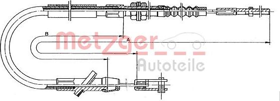 Metzger 18.601 - Clutch Cable autospares.lv