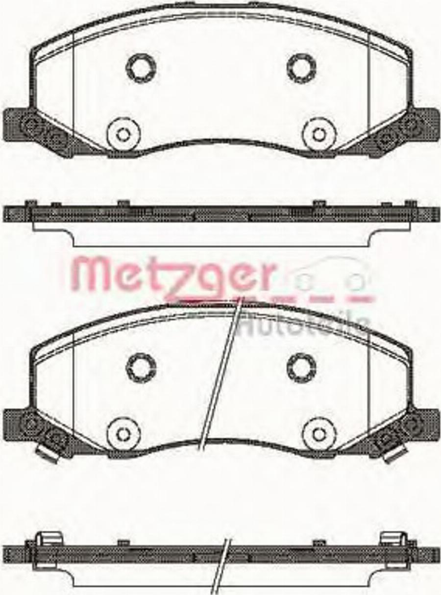 Metzger 138602 - Brake Pad Set, disc brake autospares.lv