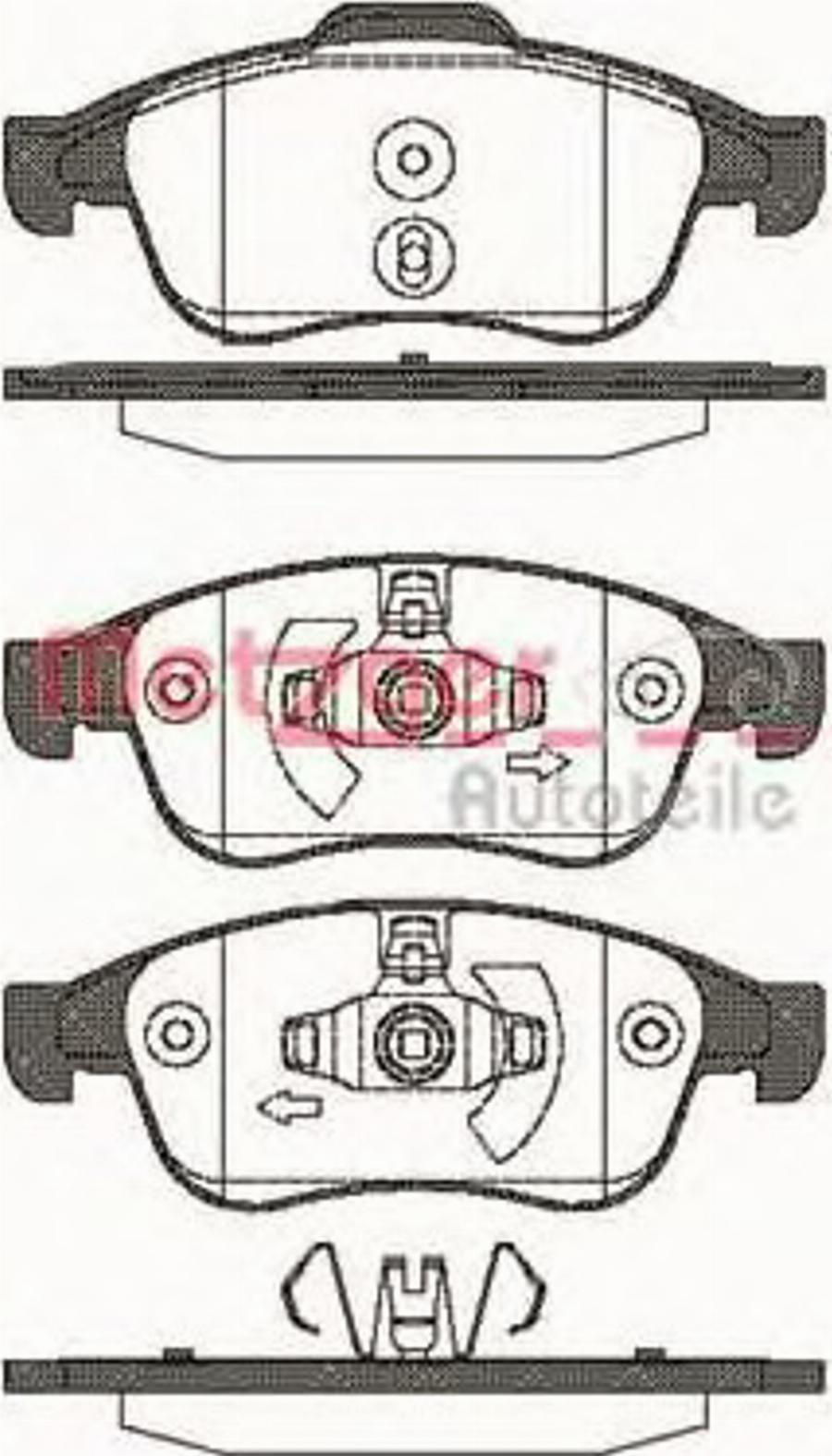 Metzger 1248.10 - Brake Pad Set, disc brake autospares.lv