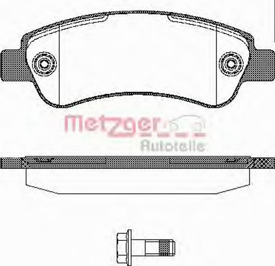 Metzger 1238.00 - Brake Pad Set, disc brake autospares.lv