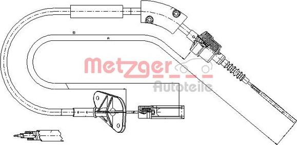 Metzger 12.7202 - Clutch Cable autospares.lv