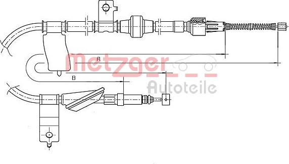 Metzger 17.4015 - Cable, parking brake autospares.lv