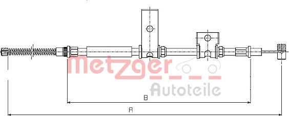 Metzger 17.5013 - Cable, parking brake autospares.lv