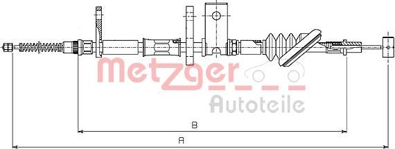 Metzger 17.5020 - Cable, parking brake autospares.lv