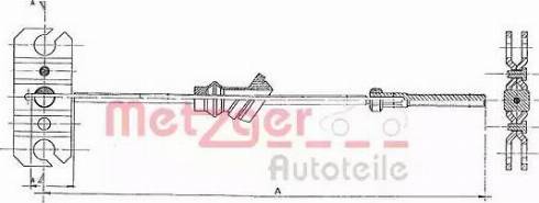 Metzger 17.0581 - Cable, parking brake autospares.lv