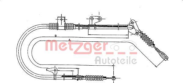 Metzger 17.0582 - Cable, parking brake autospares.lv
