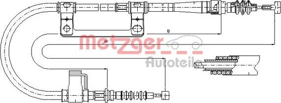 Metzger 17.0579 - Cable, parking brake autospares.lv