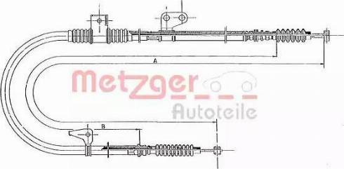 Metzger 17.0571 - Cable, parking brake autospares.lv