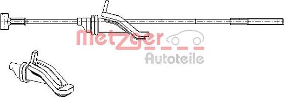 Metzger 17.0686 - Cable, parking brake autospares.lv