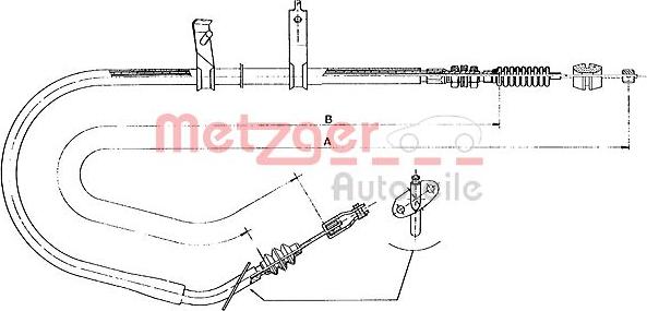 Metzger 17.067 - Cable, parking brake autospares.lv