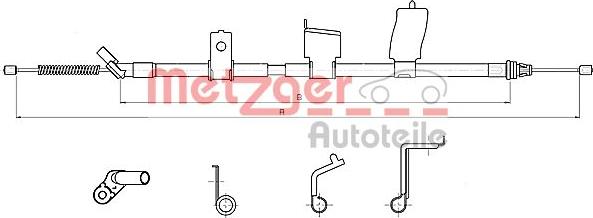 Metzger 17.0325 - Cable, parking brake autospares.lv
