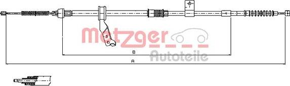 Metzger 17.1481 - Cable, parking brake autospares.lv