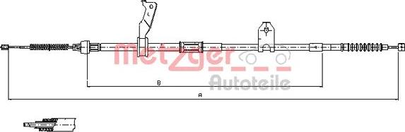 Metzger 17.1482 - Cable, parking brake autospares.lv