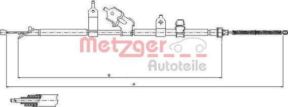 Metzger 17.1081 - Cable, parking brake autospares.lv