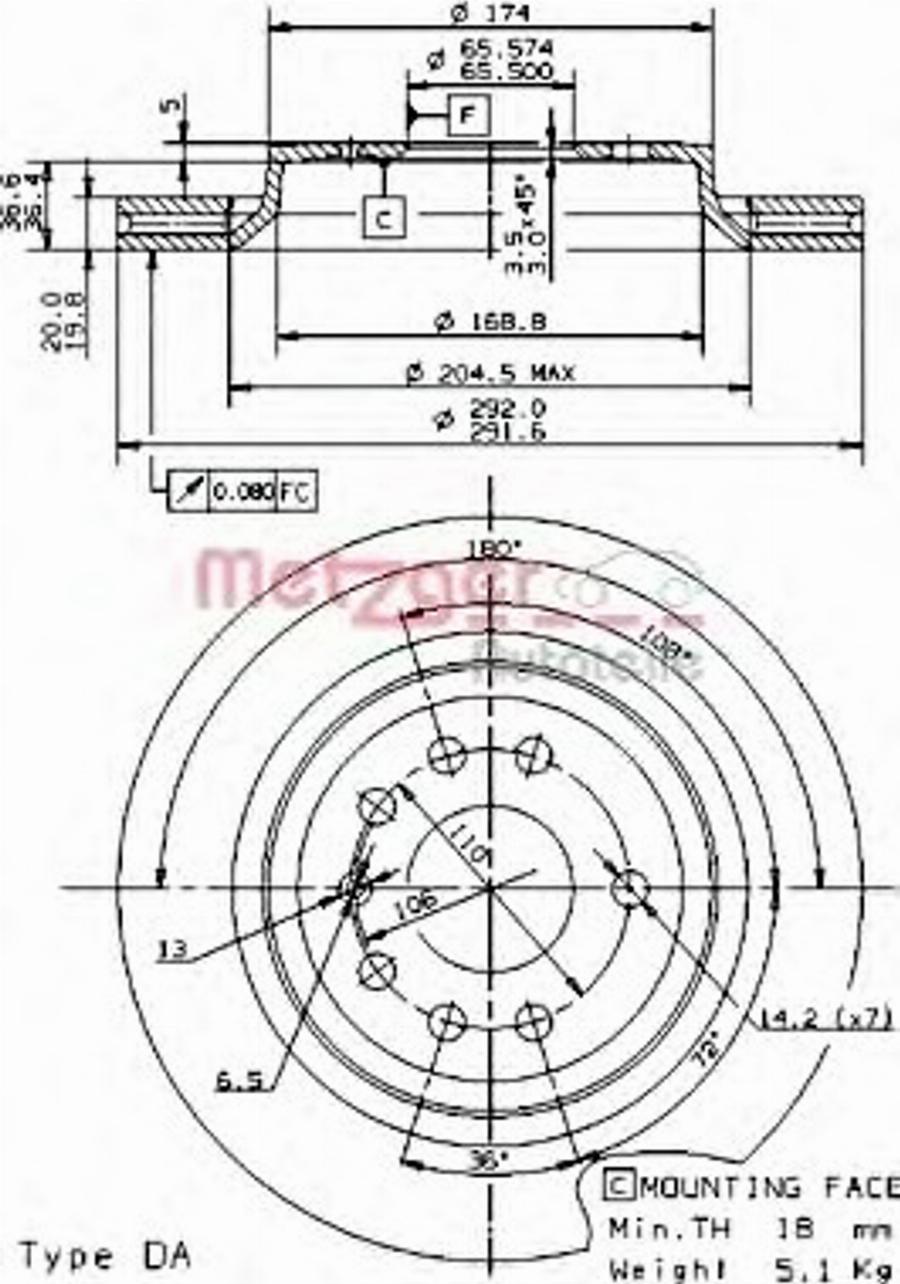 Metzger 24908 V - Brake Disc autospares.lv