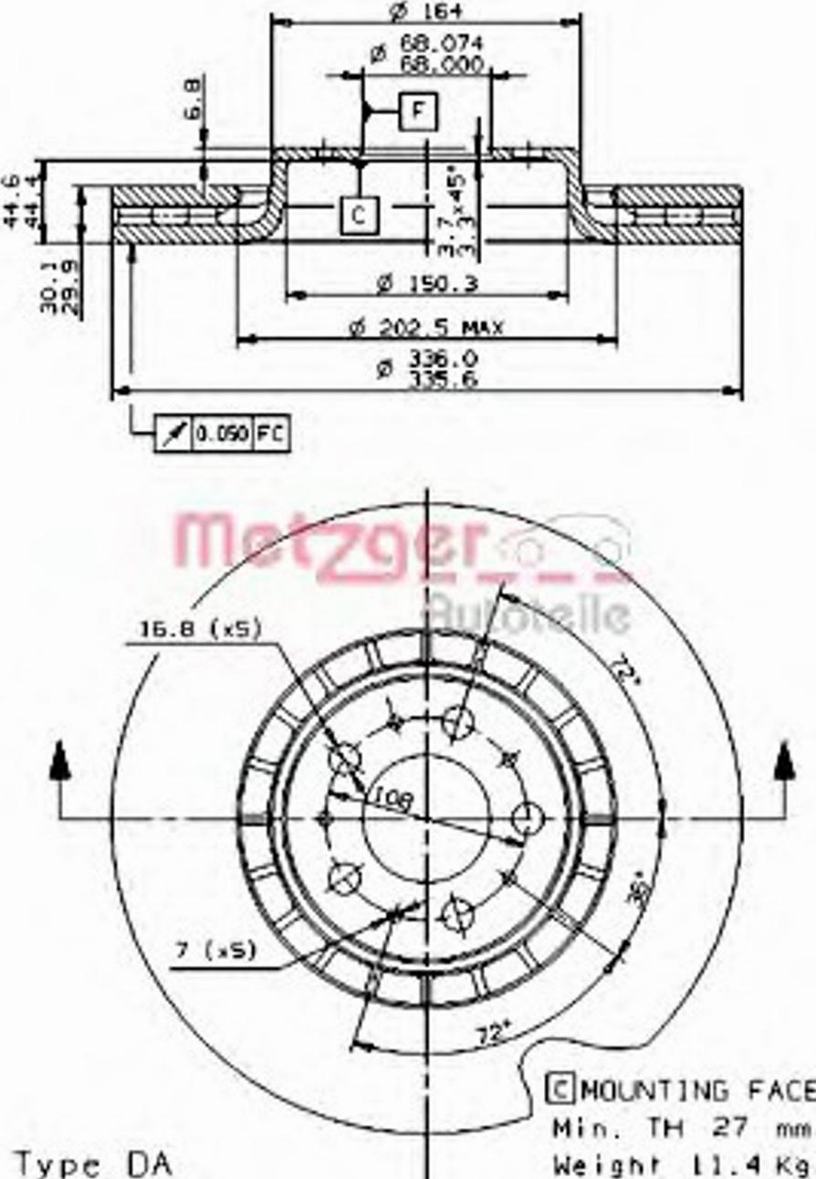 Metzger 24977 - Brake Disc autospares.lv