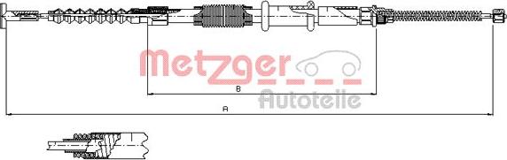 Metzger 241.1 - Cable, parking brake autospares.lv