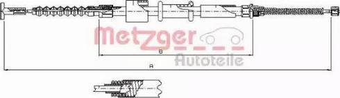 Metzger 241.2 - Cable, parking brake autospares.lv