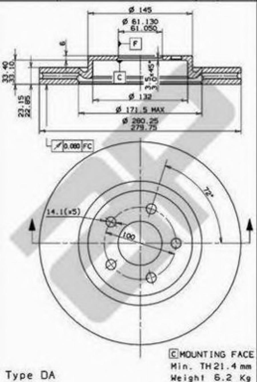 Metzger 24854 - Brake Disc autospares.lv