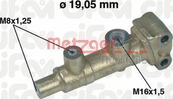 Metzger 202-037 - Brake Master Cylinder autospares.lv