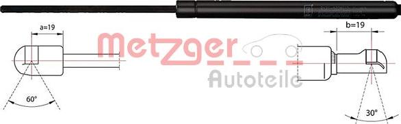 Metzger 2110421 - Gas Spring, boot, cargo area autospares.lv