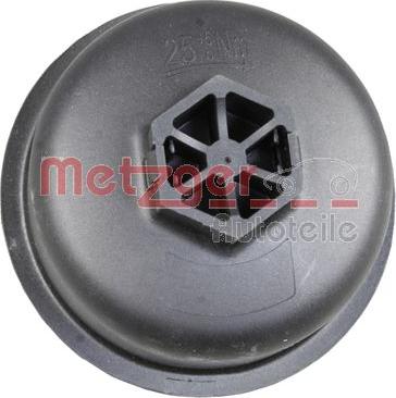 Metzger 2370053 - Cap, oil filter housing autospares.lv