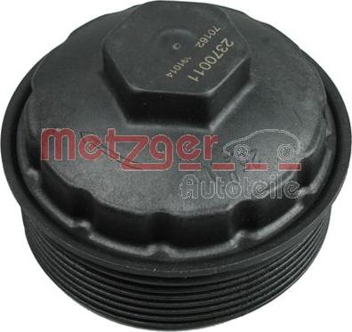 Metzger 2370011 - Cap, oil filter housing autospares.lv