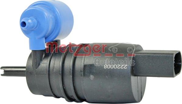 Metzger 2220008 - Water Pump, window cleaning autospares.lv