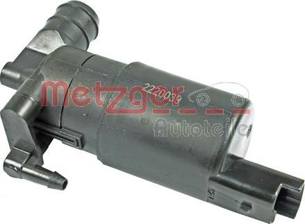 Metzger 2220039 - Water Pump, window cleaning autospares.lv