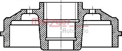 Metzger BT 1112 - Brake Drum autospares.lv