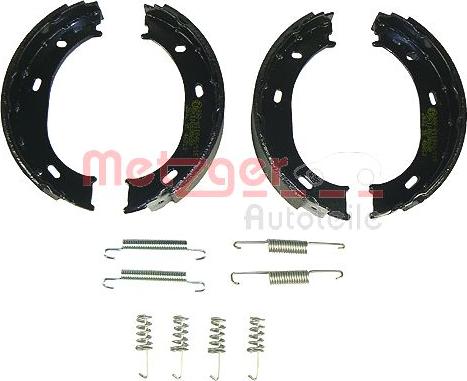 Metzger KR 955 - Brake Shoe Set, parking brake autospares.lv