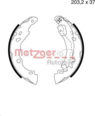 Metzger MG 982 - Brake Shoe Set autospares.lv