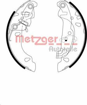 Metzger MG 976 - Brake Shoe Set autospares.lv