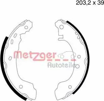 Metzger MG 543 - Brake Shoe Set autospares.lv