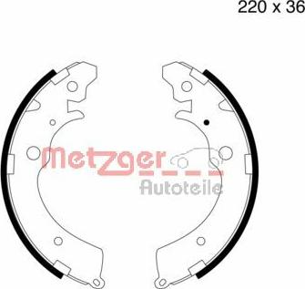 Metzger MG 565 - Brake Shoe Set autospares.lv