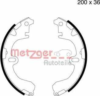 Metzger MG 505 - Brake Shoe Set autospares.lv