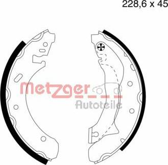 Metzger MG 581 - Brake Shoe Set autospares.lv