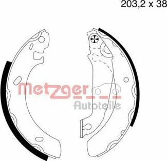 Metzger MG 539 - Brake Shoe Set autospares.lv