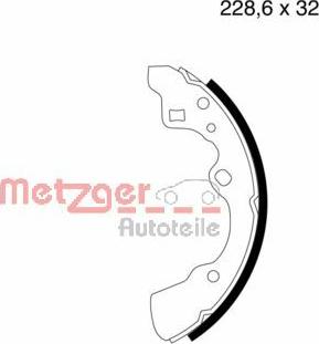 Metzger MG 525 - Brake Shoe Set autospares.lv