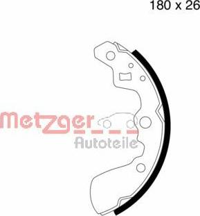 Metzger MG 659 - Brake Shoe Set autospares.lv