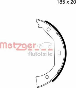 Metzger MG 652 - Brake Shoe Set, parking brake autospares.lv
