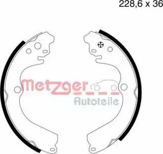 Metzger MG 605 - Brake Shoe Set autospares.lv