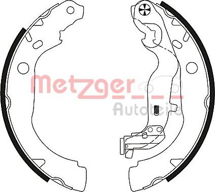 Metzger MG 131 - Brake Shoe Set autospares.lv